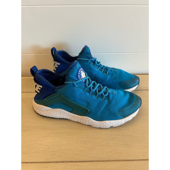 Nike Mens Air Hurarache Run Ultra Sneakers Size 8 Blue Athletic Running Shoes - Picture 8 of 8